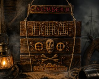 Barco Pirata Fantasma Artesanal