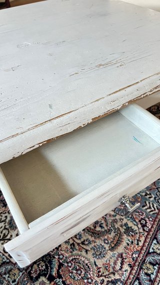 Mesa de centro de madera blanca