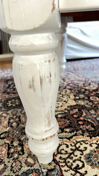 Mesa de centro de madera blanca