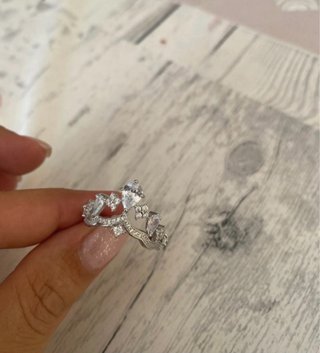 Anello corona zirconi