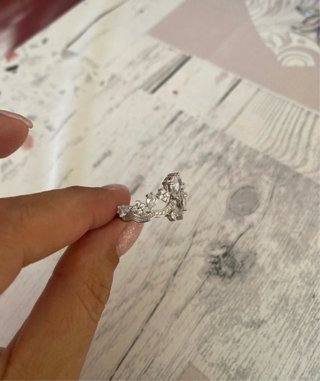 Anello corona zirconi