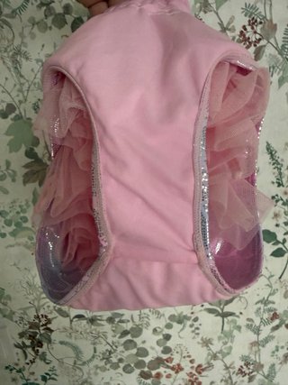 Bañador niña sirena rosa y plateado