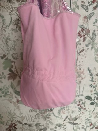 Bañador niña sirena rosa y plateado