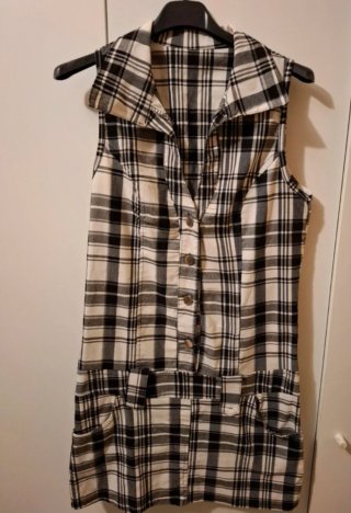 Vestitino a quadri bianco e nero