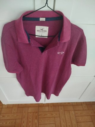 Polo Hollister Caballero Talla XL color Burdeos