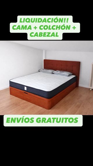 Liquidación Cama + Colchón + Cabezal