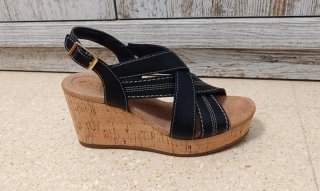 Sandalias Clarks Negras Mujer