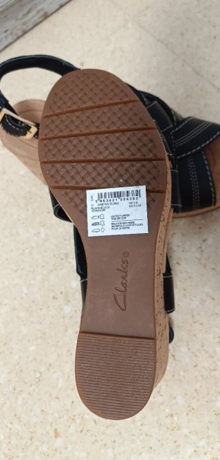 Sandalias Clarks Negras Mujer