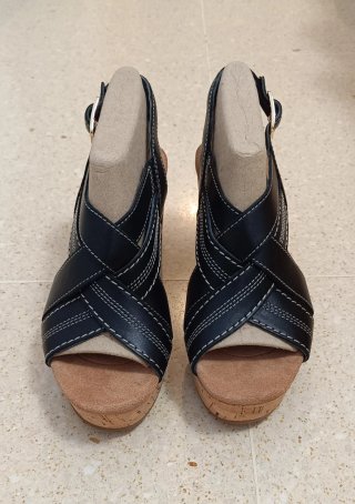 Sandalias Clarks Negras Mujer