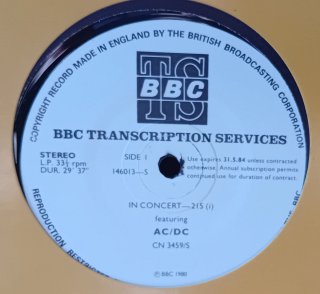 AC/DC In Concert 215 LP