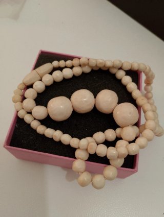 Collana antica perle beige