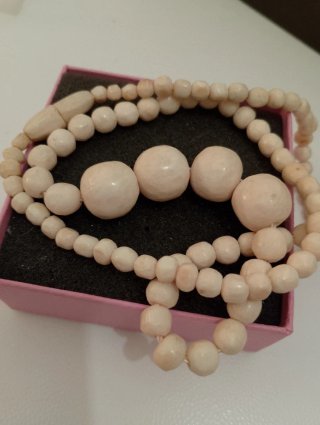 Collana antica perle beige