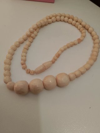 Collana antica perle beige