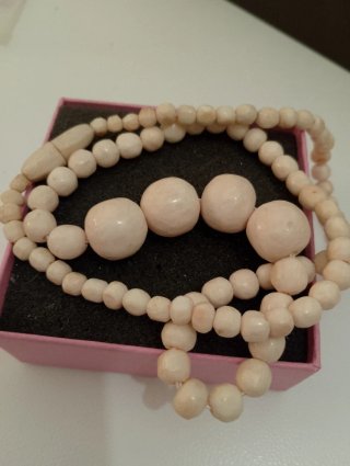 Collana antica perle beige