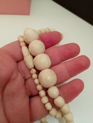 Collana antica perle beige