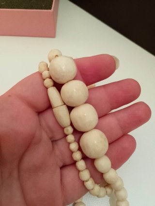 Collana antica perle beige