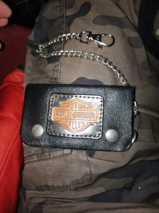 Cartera Llavero Harley Davidson Cuero