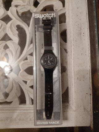 Reloj Swatch Negro Caja Original