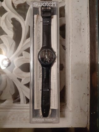 Reloj Swatch Cronógrafo Negro 1992