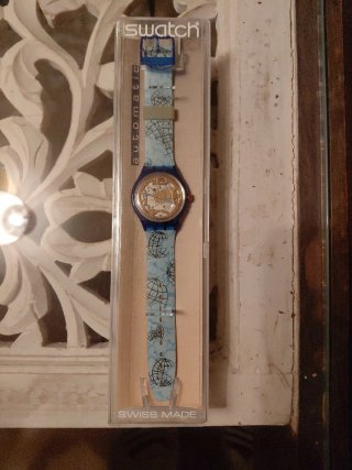 Swatch Automatic Reloj Mundo Azul