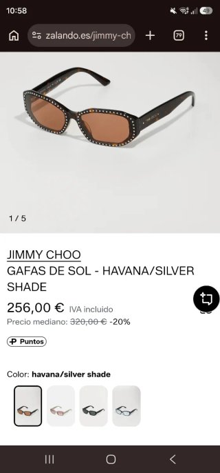 Gafas de sol Jimmy Choo adornadas