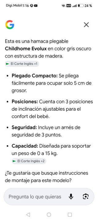 Hamaca bebé gris