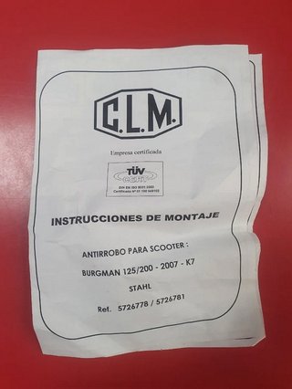 Antirrobo Manillar SUZUKI BURGMAN 125/200