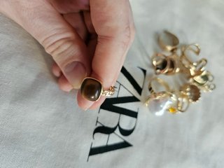 Lote Joyas: 15 Anillos, 3 Collares, 1 Diadema