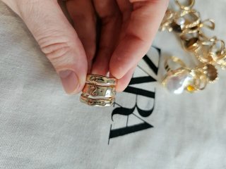 Lote Joyas: 15 Anillos, 3 Collares, 1 Diadema