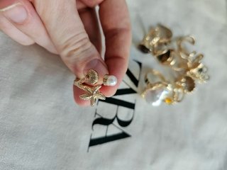 Lote Joyas: 15 Anillos, 3 Collares, 1 Diadema