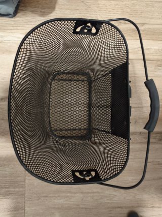 Cesta de bicicleta negra