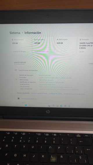 Portátil HP 450 G3 i5 8GB RAM 180GB SSD