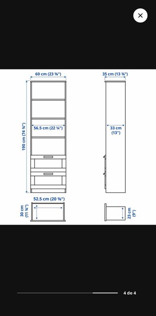 Estantería Alta Ikea Blanca