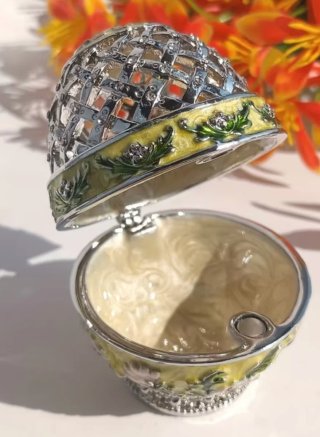 Joyero Estilo Faberge Huevo Decorado