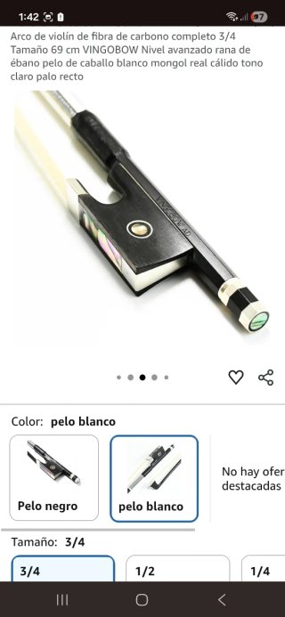 Fibra Carbono 3/4 Ebano Pelo Caballo Vingobow
