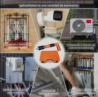 Pistola Remachadora Clavos Maletín