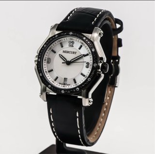 Reloj Mercury Elegante Mujer Negro/Plata
