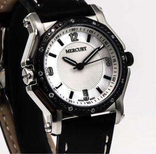 Reloj Mercury Elegante Mujer Negro/Plata