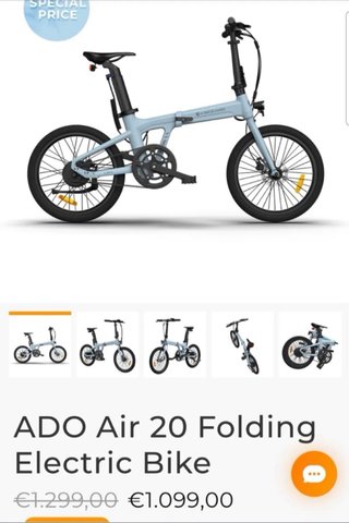 Bicicleta Eléctrica Plegable ADO AIR 20