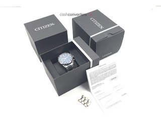 reloj pulsera unisex citizen eco-drive titanium crono 43mm (b620-r011596)