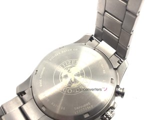 reloj pulsera unisex citizen eco-drive titanium crono 43mm (b620-r011596)