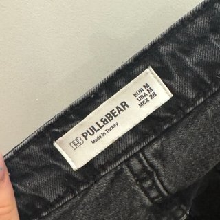 Falda tejana negra Pull&Bear