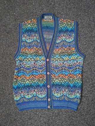 Gilet vintage fantasia astratta taglia M vintage