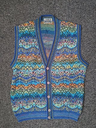 Gilet vintage fantasia astratta taglia M vintage
