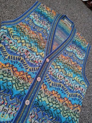 Gilet vintage fantasia astratta taglia M vintage