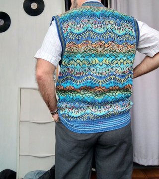 Gilet vintage fantasia astratta taglia M vintage