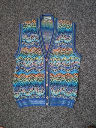 Gilet vintage fantasia astratta taglia M vintage
