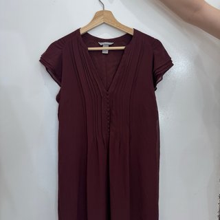 Vestido H&M granate con botones
