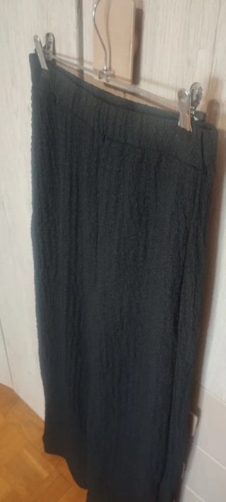 Pantalón recto negro mujer