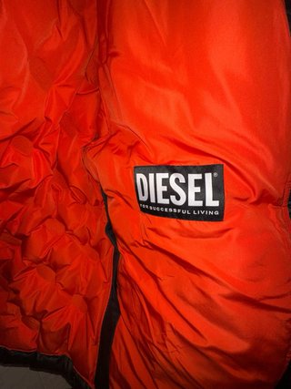 Abrigo oversize acolchado DIESEL negro